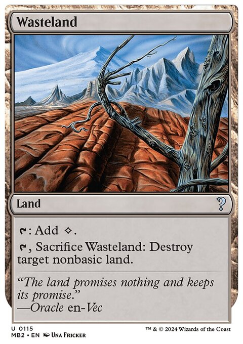 Wasteland, Mystery Booster 2 #115, Magic: The Gathering card