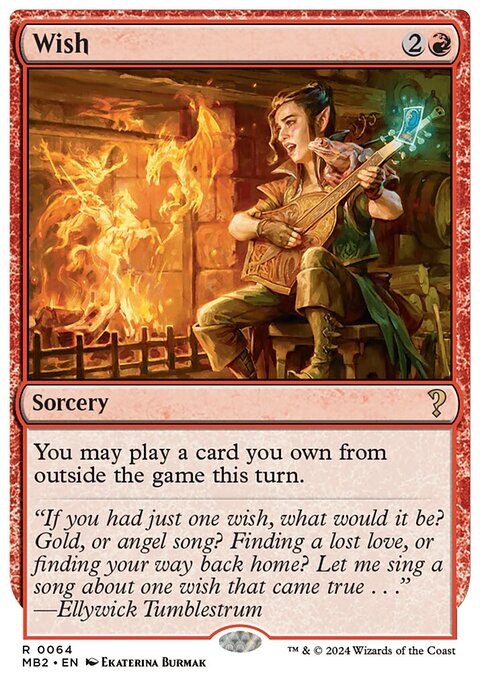 Wish, Mystery Booster 2 #64, Magic: The Gathering card