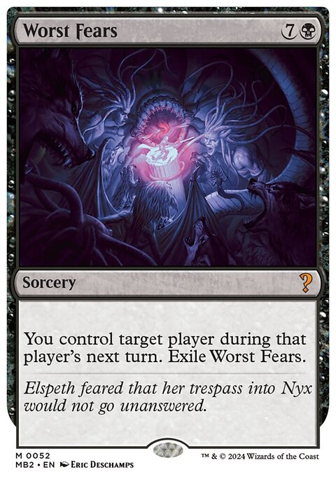 Worst Fears, Mystery Booster 2 #52, Magic: The Gathering card