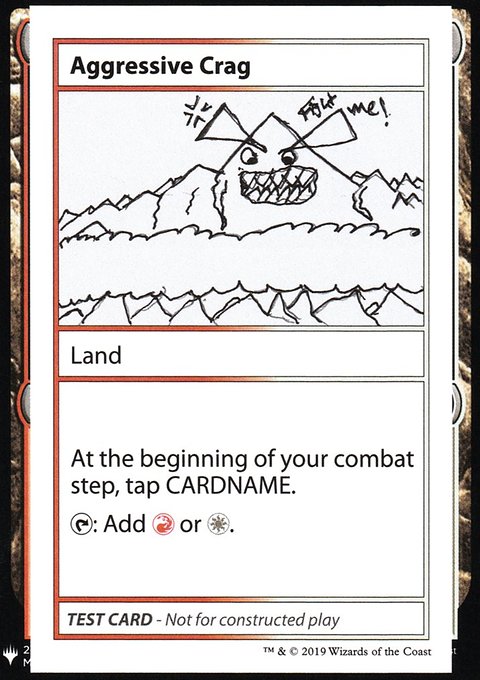 Aggressive Crag, Mystery Booster Playtest Cards 2019 #112, Magic: The Gathering card