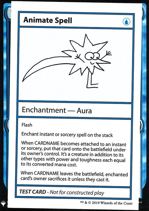 Animate Spell, Mystery Booster Playtest Cards 2019 #16, Magic: The Gathering card