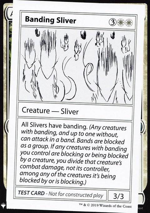 Banding Sliver, Mystery Booster Playtest Cards 2019 #2, Magic: The Gathering card