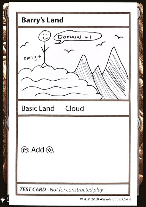 Barry's Land, Mystery Booster Playtest Cards 2019 #113, Magic: The Gathering card