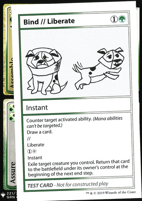 Bind // Liberate, Mystery Booster Playtest Cards 2019 #88, Magic: The Gathering card