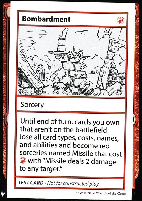 Bombardment, Mystery Booster Playtest Cards 2019 #53, Magic: The Gathering card