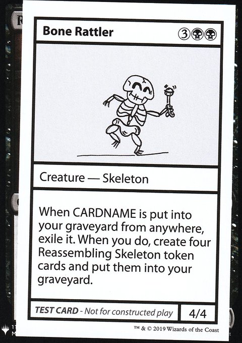 Bone Rattler, Mystery Booster Playtest Cards 2019 #35, Magic: The Gathering card