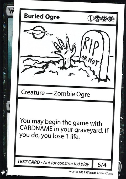 Buried Ogre, Mystery Booster Playtest Cards 2019 #36, Magic: The Gathering card