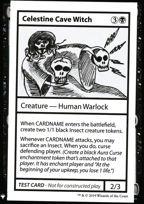 Celestine Cave Witch, Mystery Booster Playtest Cards 2019 #37, Magic: The Gathering card