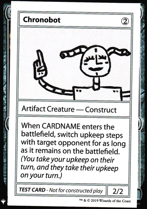 Chronobot, Mystery Booster Playtest Cards 2019 #105, Magic: The Gathering card