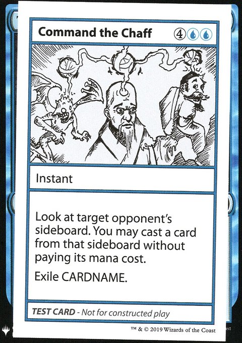 Command the Chaff, Mystery Booster Playtest Cards 2019 #18, Magic: The Gathering card