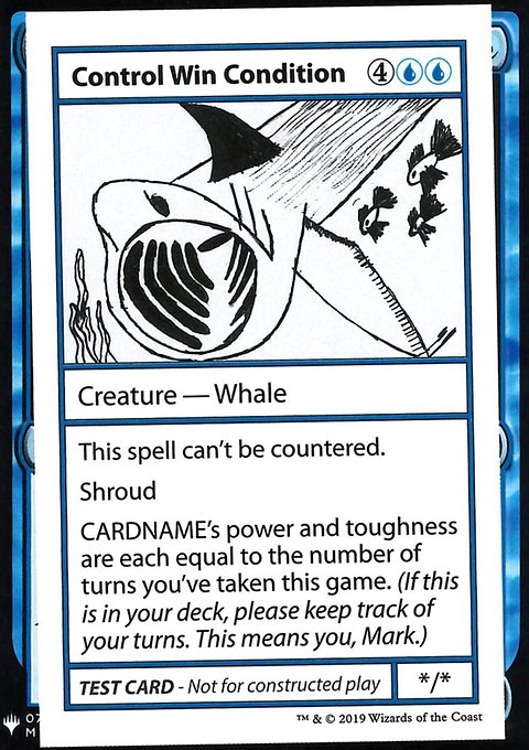 Control Win Condition, Mystery Booster Playtest Cards 2019 #19, Magic: The Gathering card