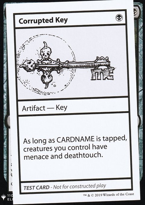 Corrupted Key, Mystery Booster Playtest Cards 2019 #39, Magic: The Gathering card