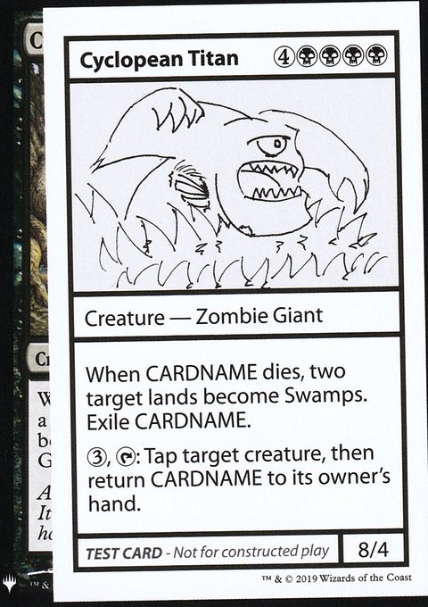 Cyclopean Titan, Mystery Booster Playtest Cards 2019 #40, Magic: The Gathering card