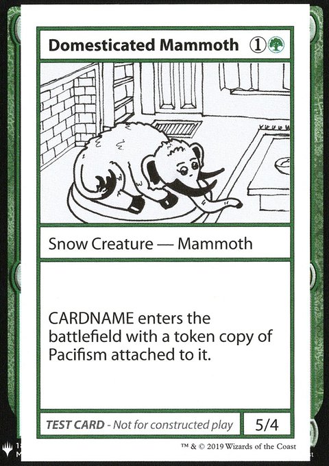 Domesticated Mammoth, Mystery Booster Playtest Cards 2019 #72, Magic: The Gathering card