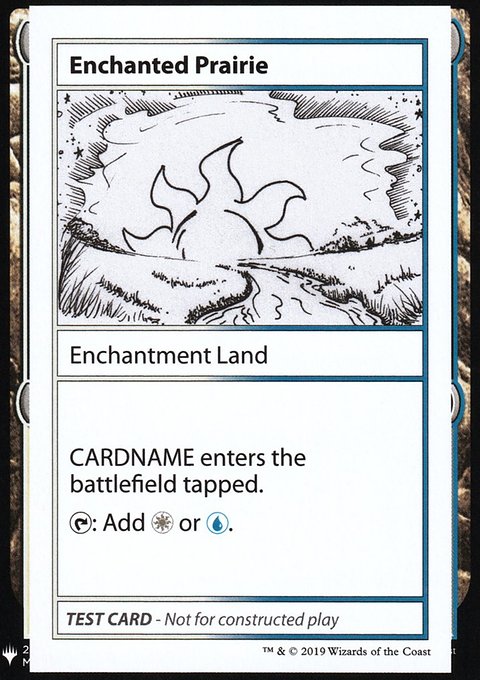 Enchanted Prairie, Mystery Booster Playtest Cards 2019 #115, Magic: The Gathering card