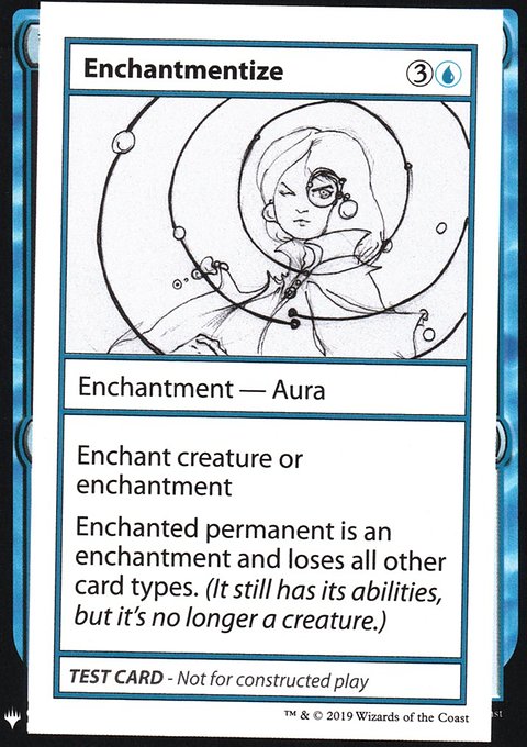 Enchantmentize, Mystery Booster Playtest Cards 2019 #21, Magic: The Gathering card