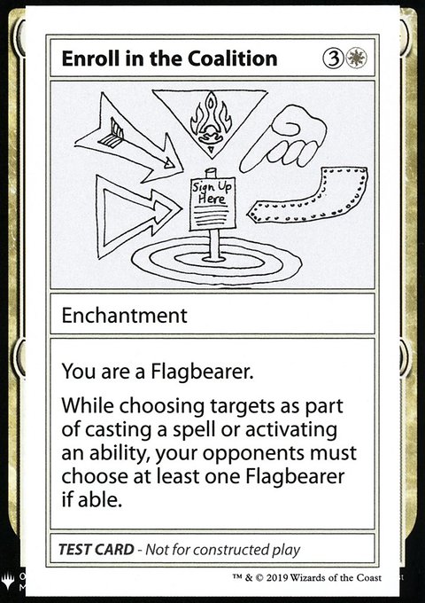Enroll in the Coalition, Mystery Booster Playtest Cards 2019 #4, Magic: The Gathering card