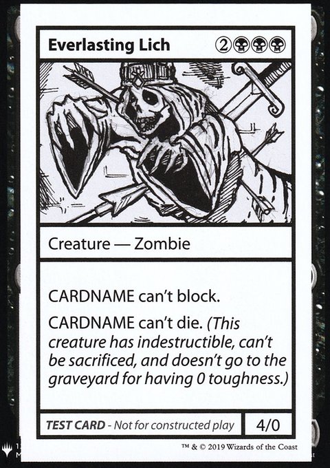 Everlasting Lich, Mystery Booster Playtest Cards 2019 #41, Magic: The Gathering card