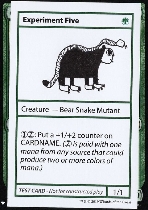 Experiment Five, Mystery Booster Playtest Cards 2019 #73, Magic: The Gathering card