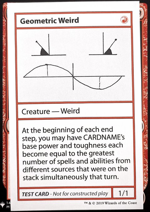 Geometric Weird, Mystery Booster Playtest Cards 2019 #69, Magic: The Gathering card
