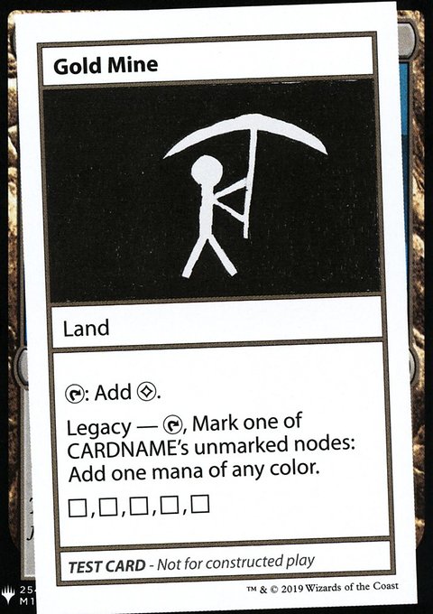 Gold Mine, Mystery Booster Playtest Cards 2019 #116, Magic: The Gathering card