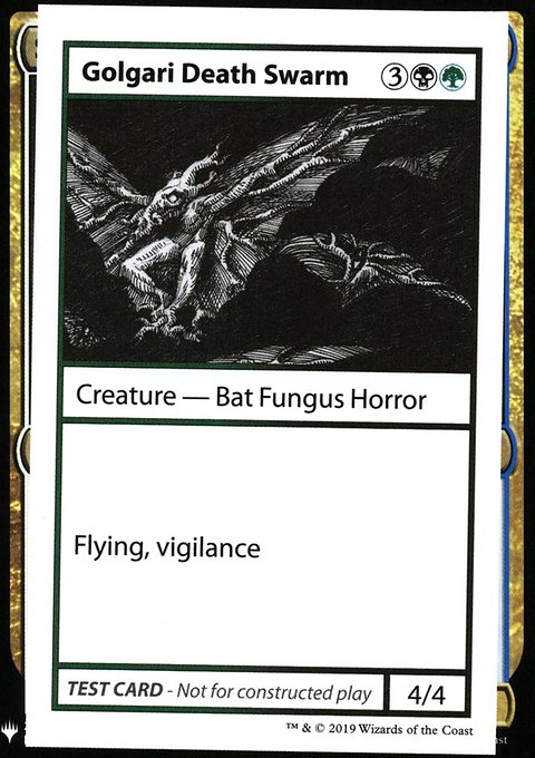Golgari Death Swarm, Mystery Booster Playtest Cards 2019 #91, Magic: The Gathering card