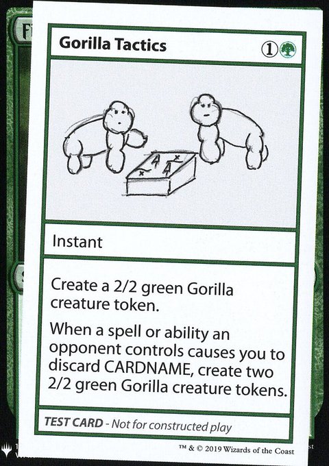Gorilla Tactics, Mystery Booster Playtest Cards 2019 #76, Magic: The Gathering card