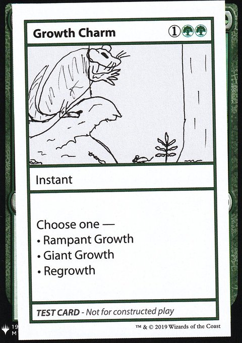 Growth Charm, Mystery Booster Playtest Cards 2019 #77, Magic: The Gathering card