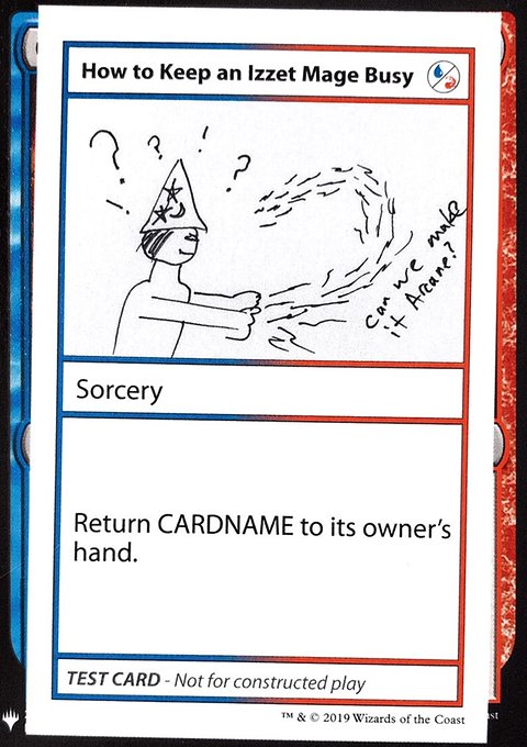 How to Keep an Izzet Mage Busy, Mystery Booster Playtest Cards 2019 #93, Magic: The Gathering card