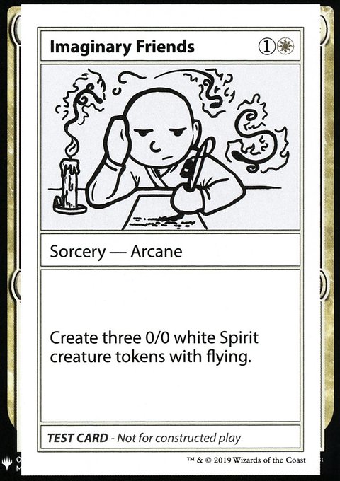 Imaginary Friends, Mystery Booster Playtest Cards 2019 #7, Magic: The Gathering card