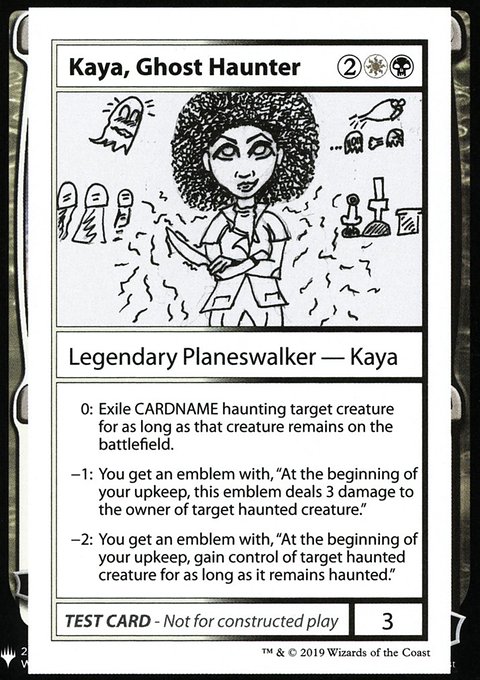 Kaya, Ghost Haunter, Mystery Booster Playtest Cards 2019 #94, Magic: The Gathering card