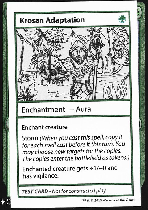 Krosan Adaptation, Mystery Booster Playtest Cards 2019 #80, Magic: The Gathering card