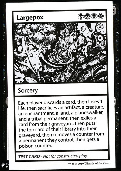 Largepox, Mystery Booster Playtest Cards 2019 #44, Magic: The Gathering card