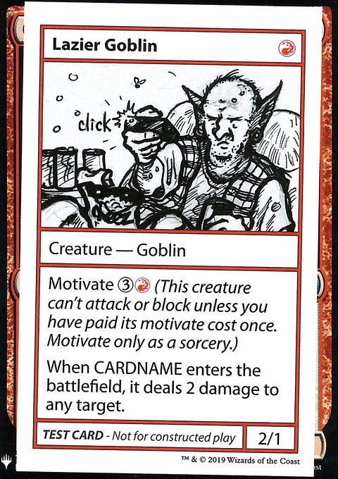 Lazier Goblin, Mystery Booster Playtest Cards 2019 #56, Magic: The Gathering card