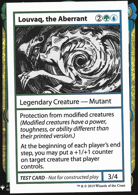Louvaq, the Aberrant, Mystery Booster Playtest Cards 2019 #95, Magic: The Gathering card