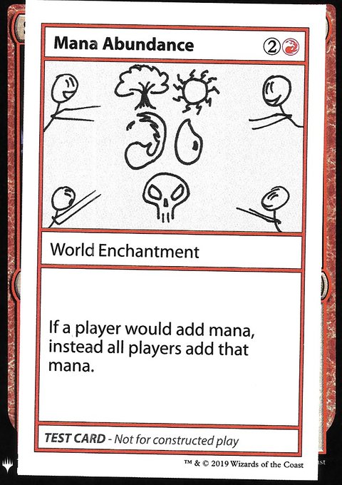 Mana Abundance, Mystery Booster Playtest Cards 2019 #58, Magic: The Gathering card