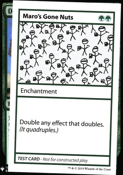 Maro's Gone Nuts, Mystery Booster Playtest Cards 2019 #81, Magic: The Gathering card