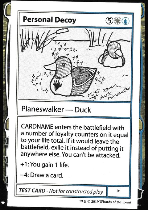 Personal Decoy, Mystery Booster Playtest Cards 2019 #96, Magic: The Gathering card