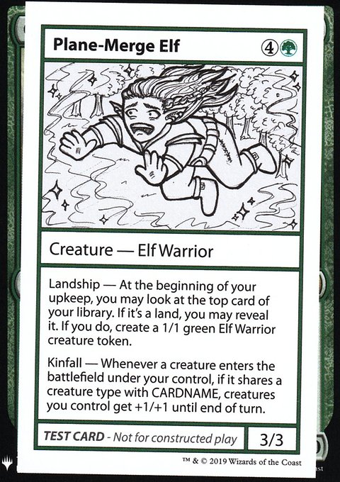 Plane-Merge Elf, Mystery Booster Playtest Cards 2019 #83, Magic: The Gathering card