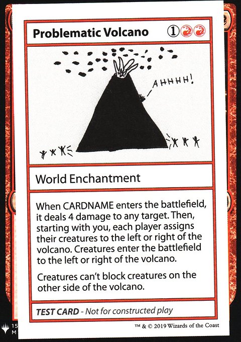 Problematic Volcano, Mystery Booster Playtest Cards 2019 #60, Magic: The Gathering card
