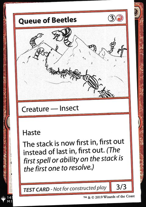 Queue of Beetles, Mystery Booster Playtest Cards 2019 #61, Magic: The Gathering card