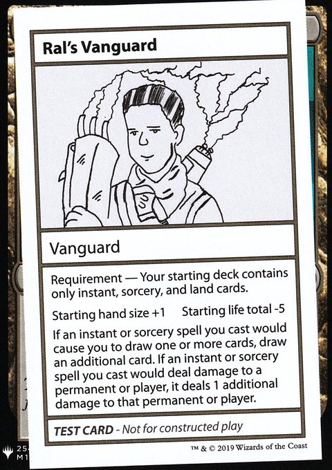 Ral's Vanguard, Mystery Booster Playtest Cards 2019 #1, Magic: The Gathering card