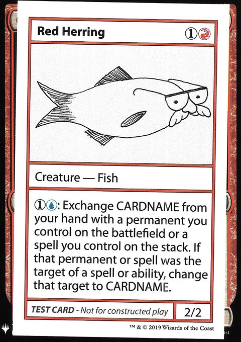 Red Herring, Mystery Booster Playtest Cards 2019 #62, Magic: The Gathering card