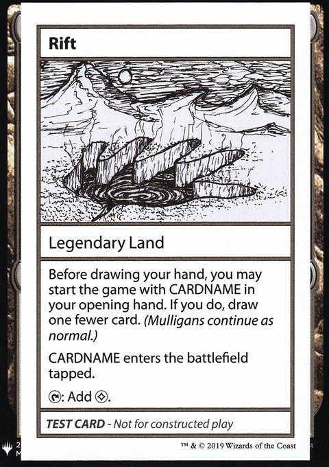 Rift, Mystery Booster Playtest Cards 2019 #119, Magic: The Gathering card