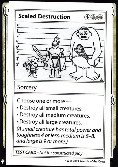 Scaled Destruction, Mystery Booster Playtest Cards 2019 #12, Magic: The Gathering card