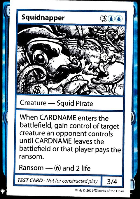 Squidnapper, Mystery Booster Playtest Cards 2019 #29, Magic: The Gathering card
