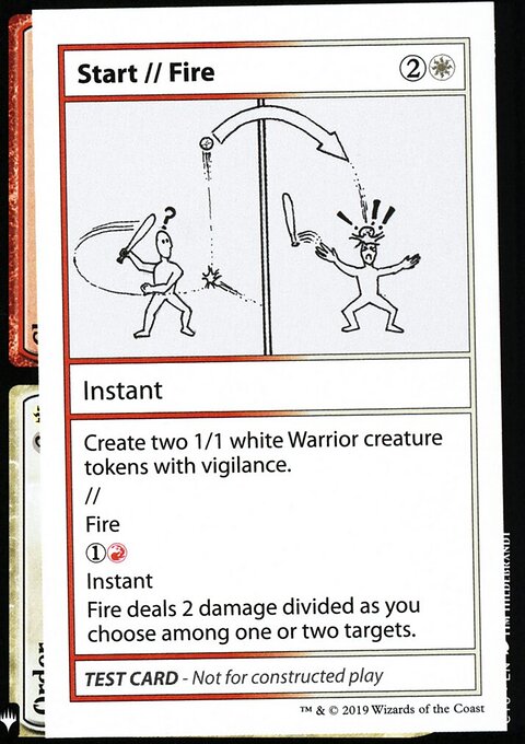 Start // Fire, Mystery Booster Playtest Cards 2019 #101, Magic: The Gathering card