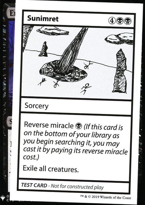 Sunimret, Mystery Booster Playtest Cards 2019 #47, Magic: The Gathering card