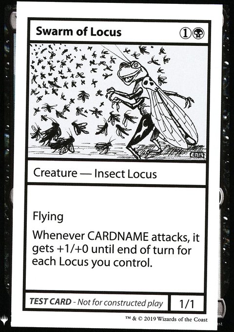 Swarm of Locus, Mystery Booster Playtest Cards 2019 #48, Magic: The Gathering card