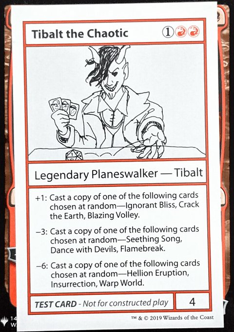 Tibalt the Chaotic, Mystery Booster Playtest Cards 2019 #66, Magic: The Gathering card